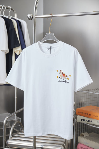 Dior Year of the Horse Pony Logo Embroidered T-Shirt – 26SS Early Spring Collection