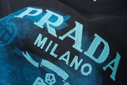Prada Embroidered Logo T-Shirt – 26SS Early Spring Collection