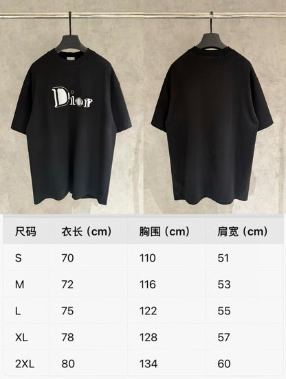 Dior Patch Embroidery Heavyweight T-Shirt