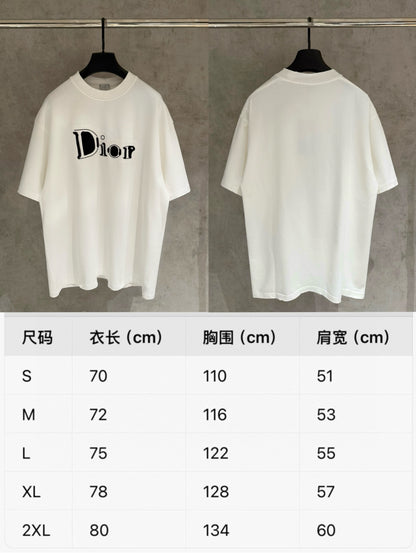 Dior Patch Embroidery Heavyweight T-Shirt