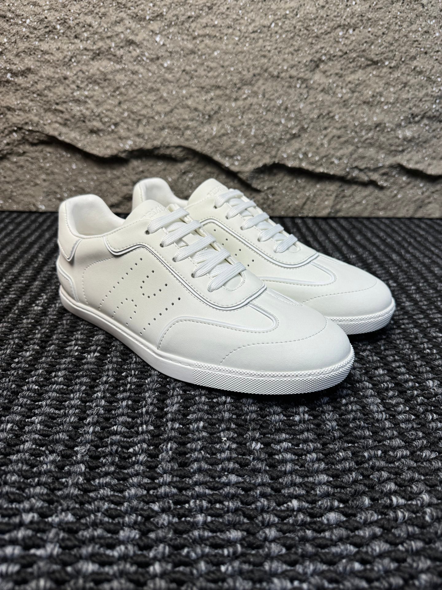 Hermès Laser-Punched H Nappa Calfskin Sneakers