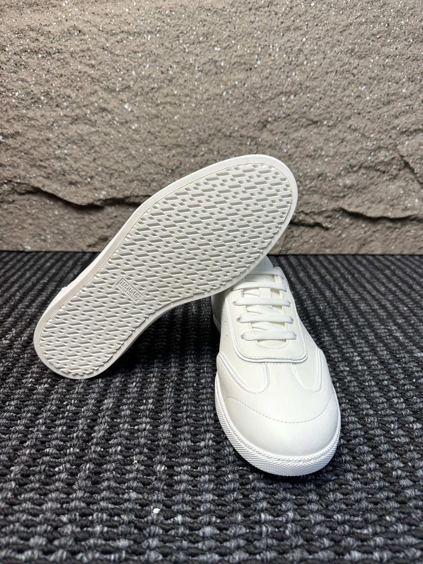 Hermès Laser-Punched H Nappa Calfskin Sneakers