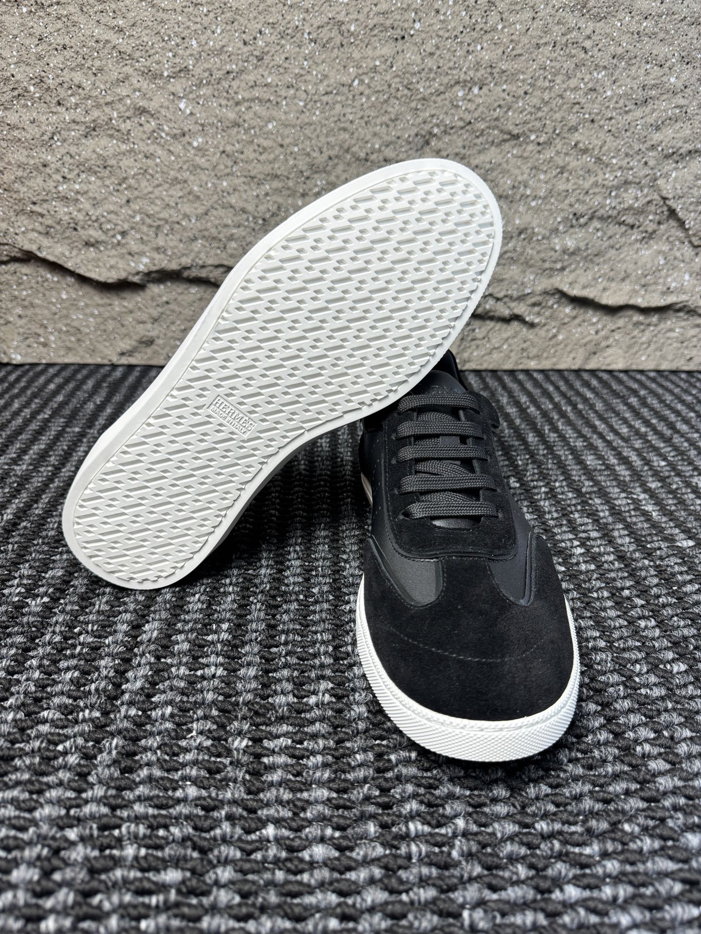 Hermès Laser-Punched H Nappa Calfskin Sneakers