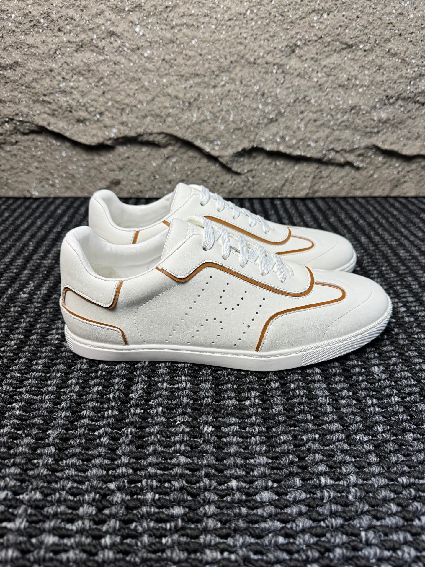 Hermès Laser-Punched H Nappa Calfskin Sneakers