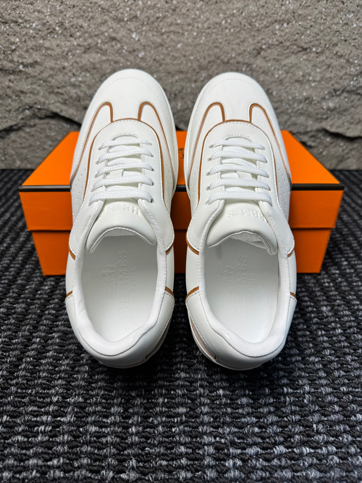 Hermès Laser-Punched H Nappa Calfskin Sneakers