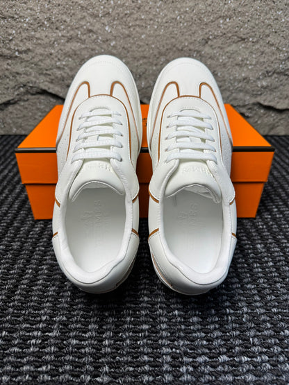 Hermès Laser-Punched H Nappa Calfskin Sneakers
