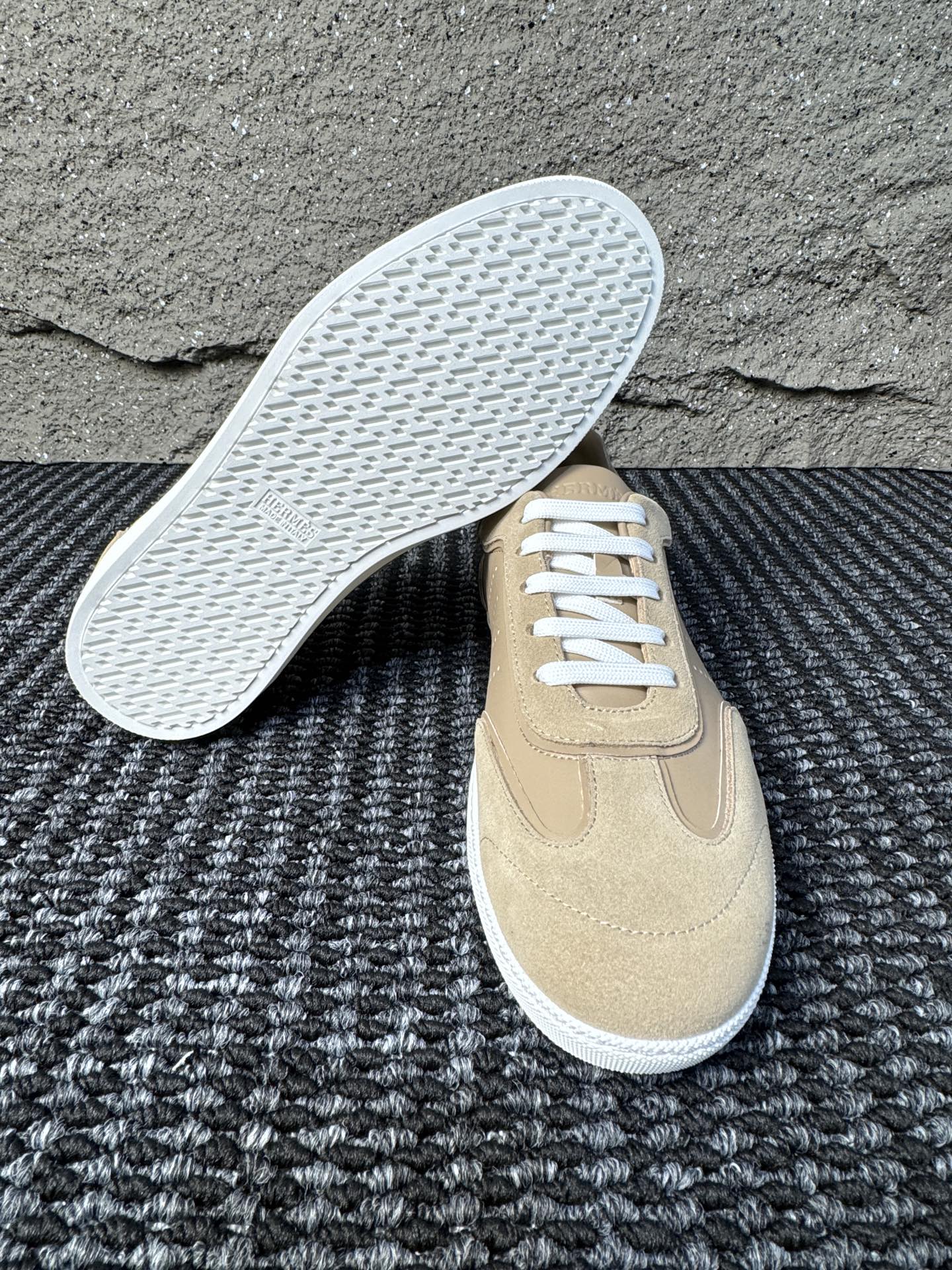 Hermès Laser-Punched H Nappa Calfskin Sneakers