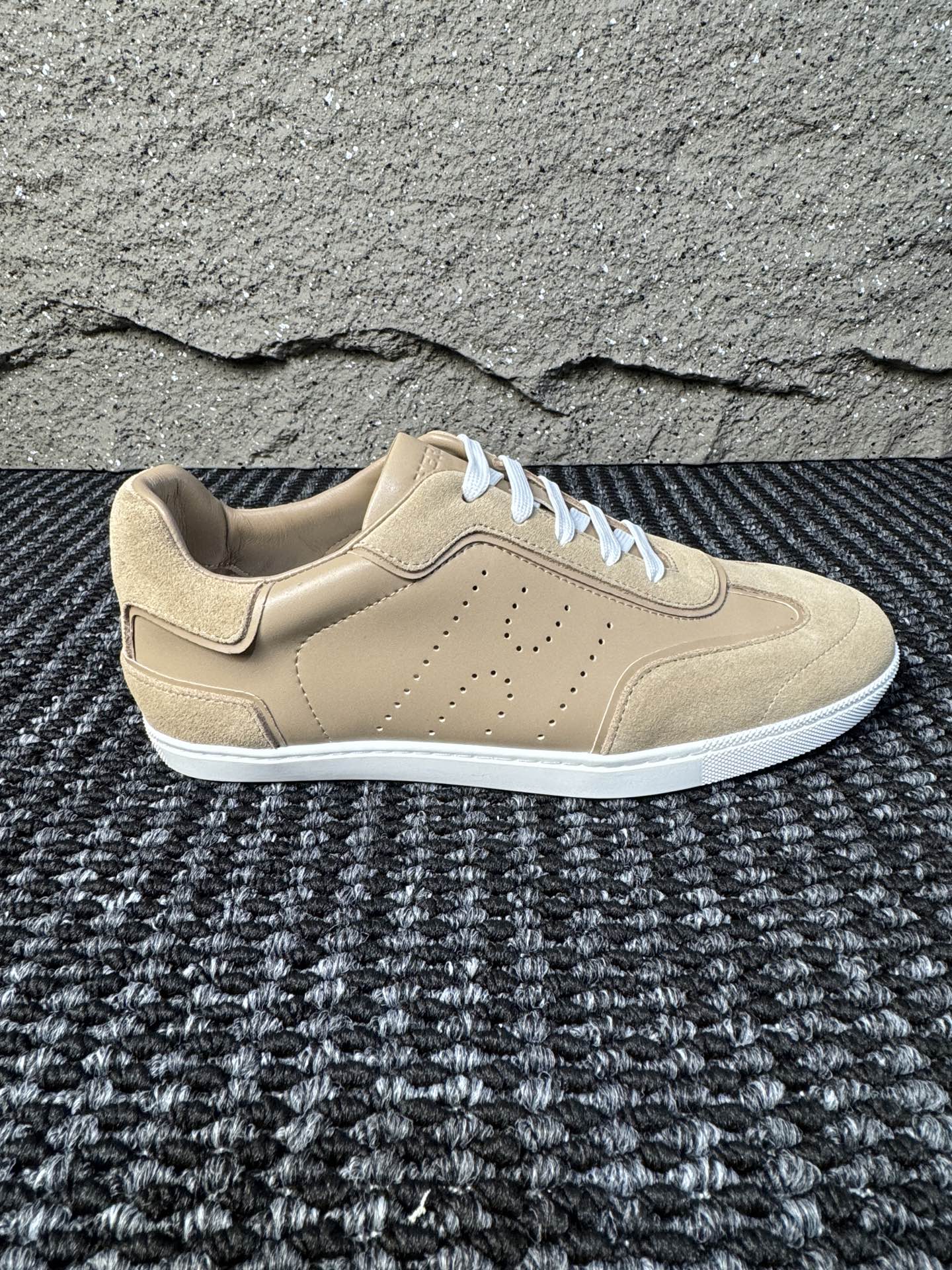 Hermès Laser-Punched H Nappa Calfskin Sneakers