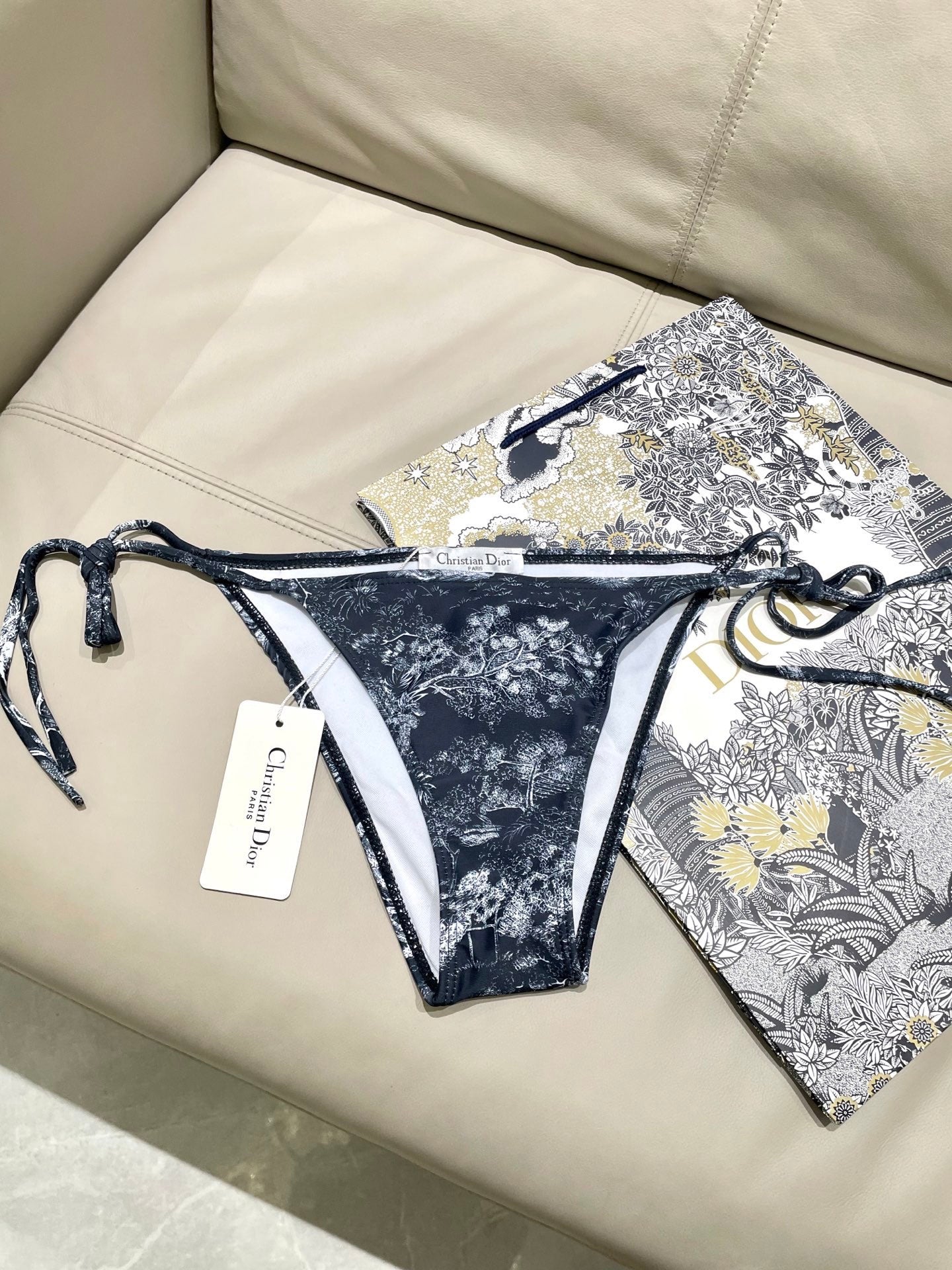 Dior New Collection Animal Print Three-Piece Swimwear Set