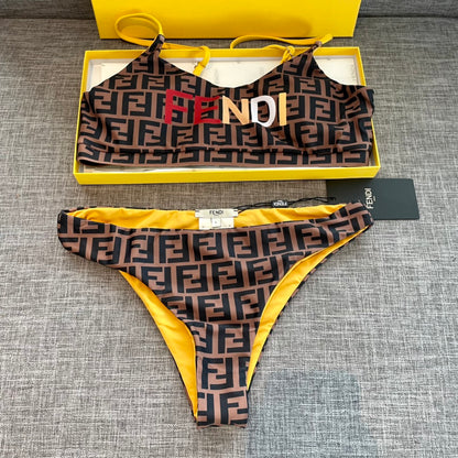 Fendi Versatile One-Piece Bikini Swimsuit