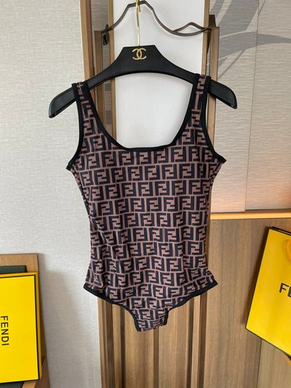 Fendi Versatile Backless One-Piece Swimsuit