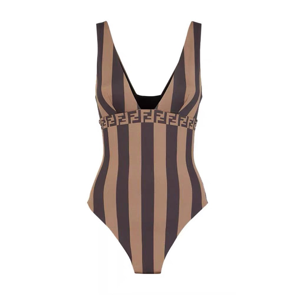 Fendi Versatile Backless One-Piece Swimsuit