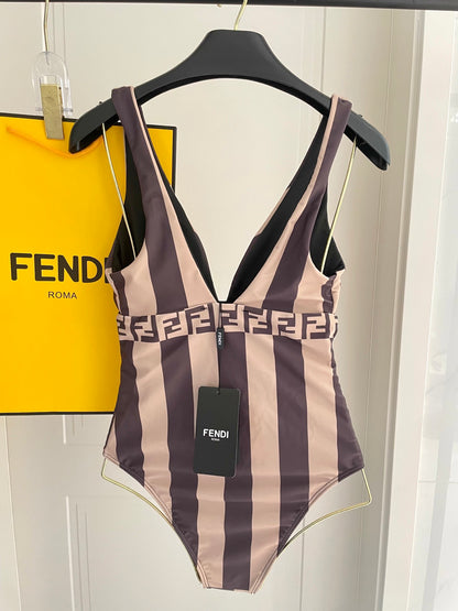 Fendi Versatile Backless One-Piece Swimsuit