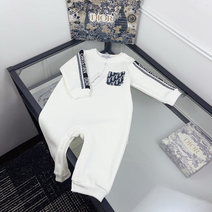 Dior Oblique Embroidery Infant Romper – Kids Collection