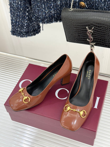 Gucci Horsebit Block Heel Pumps – 2025 Collection