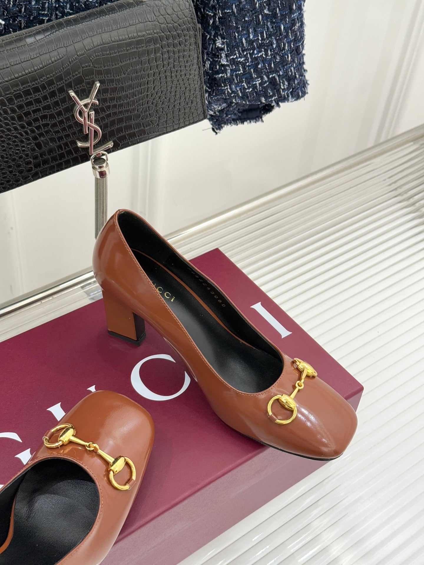 Gucci Horsebit Block Heel Pumps – 2025 Collection
