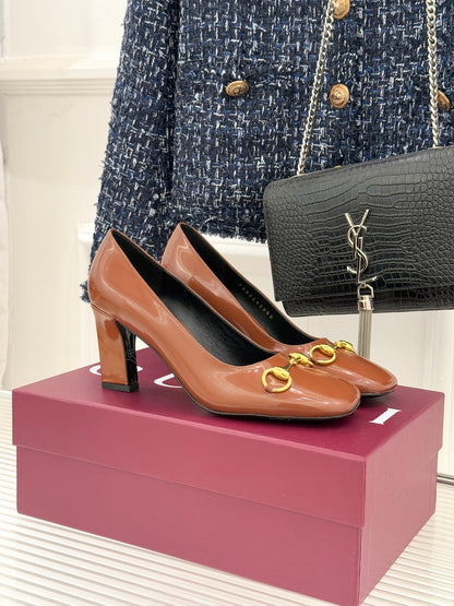 Gucci Horsebit Block Heel Pumps – 2025 Collection