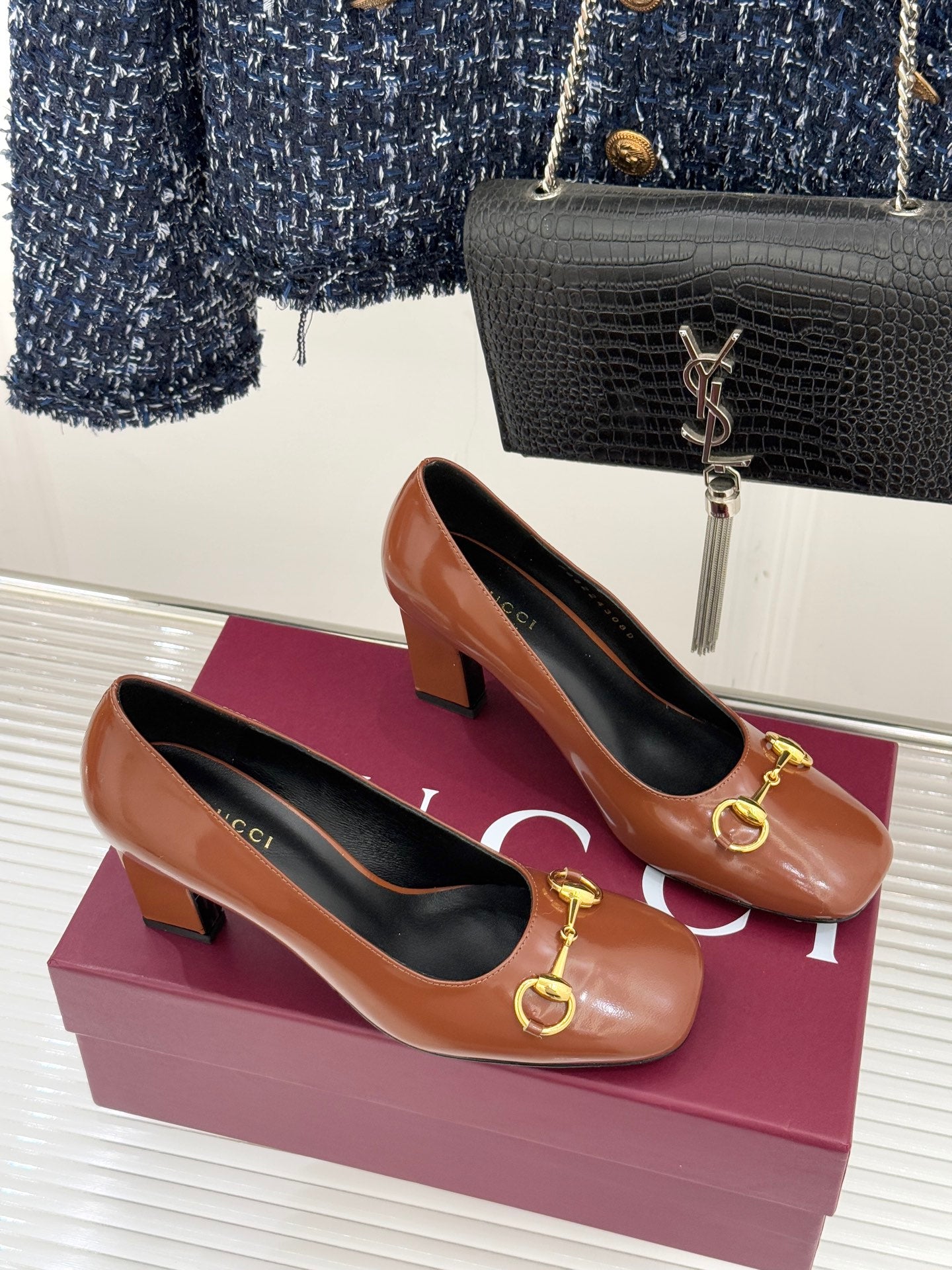 Gucci Horsebit Block Heel Pumps – 2025 Collection