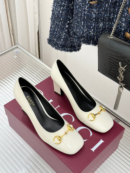 Gucci Horsebit Block Heel Pumps – 2025 Collection