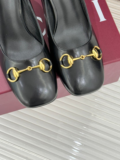 Gucci Horsebit Block Heel Pumps – 2025 Collection