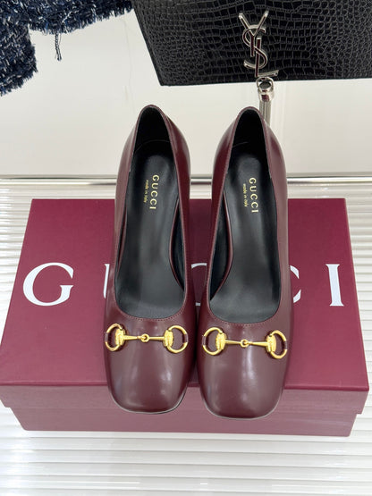 Gucci Horsebit Block Heel Pumps – 2025 Collection