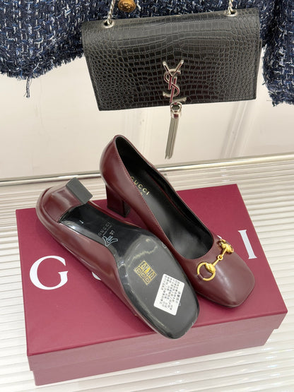 Gucci Horsebit Block Heel Pumps – 2025 Collection