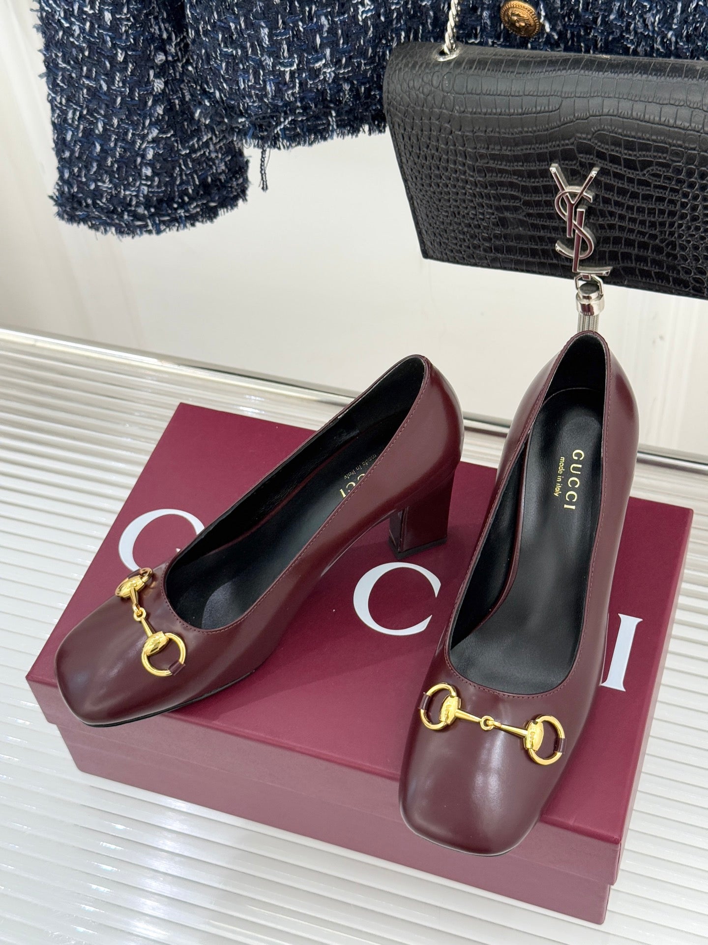 Gucci Horsebit Block Heel Pumps – 2025 Collection