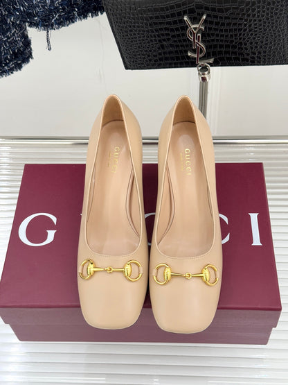 Gucci Horsebit Block Heel Pumps – 2025 Collection