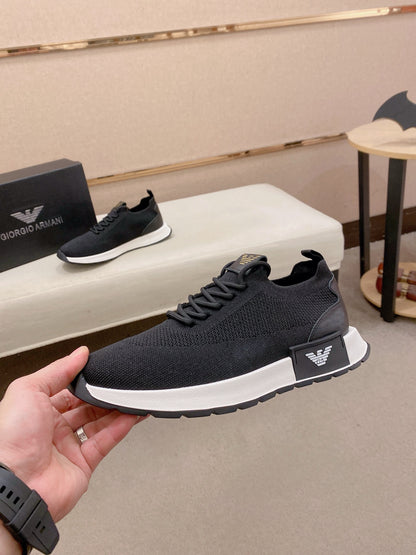 Armani Official Synchronized Knit Sneakers