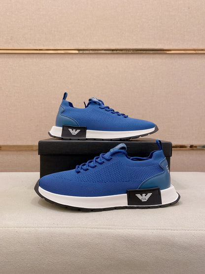 Armani Official Synchronized Knit Sneakers