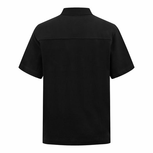 Saint Laurent Logo Embroidered Pique Polo Shirt