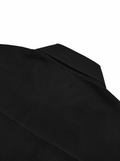 Saint Laurent Logo Embroidered Pique Polo Shirt