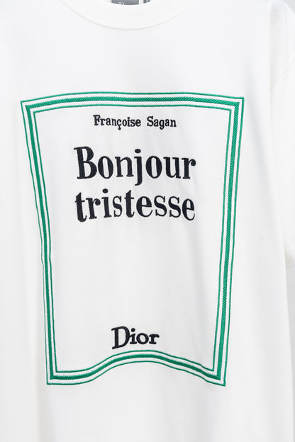 Dior BookCover Bonjour Tristesse Embroidered T-Shirt