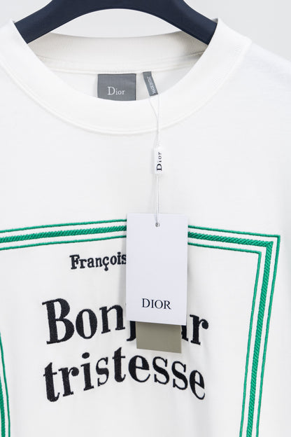 Dior BookCover Bonjour Tristesse Embroidered T-Shirt
