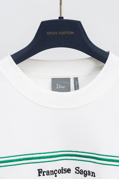 Dior BookCover Bonjour Tristesse Embroidered T-Shirt