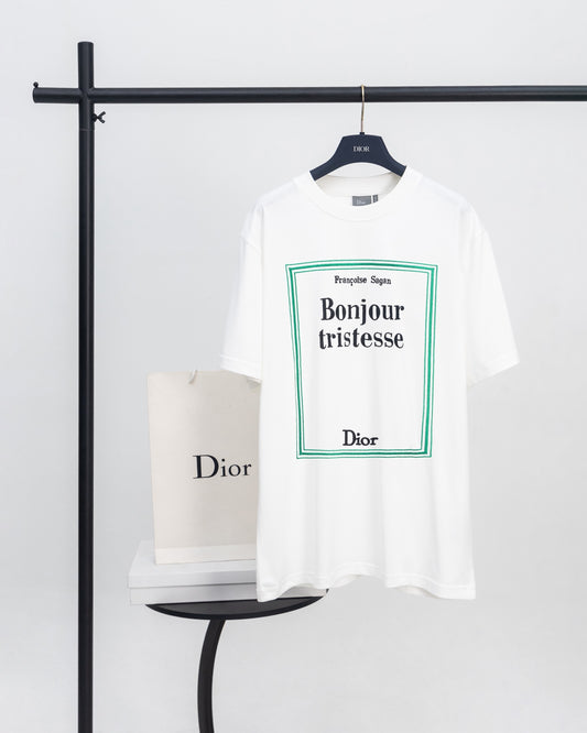 Dior BookCover Bonjour Tristesse Embroidered T-Shirt