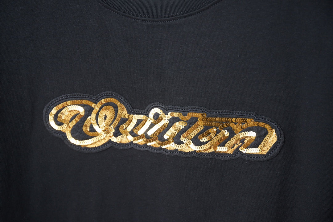 Louis Vuitton Sequin Embroidered Patchwork T-Shirt – 2026SS Early Spring Collection