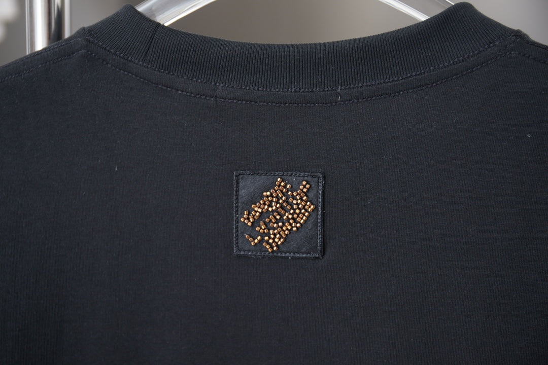 Louis Vuitton Sequin Embroidered Patchwork T-Shirt – 2026SS Early Spring Collection