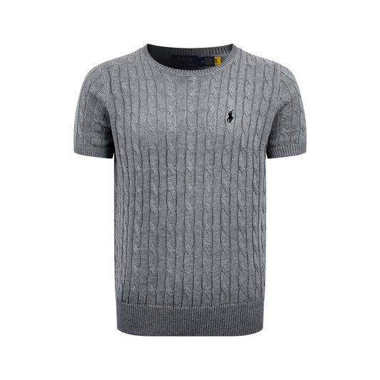 Ralph Lauren Cable-Knit Short-Sleeve Sweater