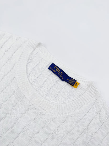 Ralph Lauren Cable-Knit Short-Sleeve Sweater