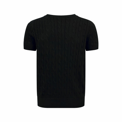 Ralph Lauren Cable-Knit Short-Sleeve Sweater