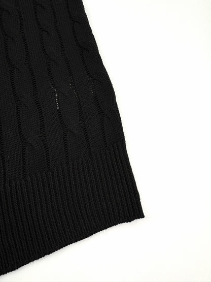 Ralph Lauren Cable-Knit Short-Sleeve Sweater