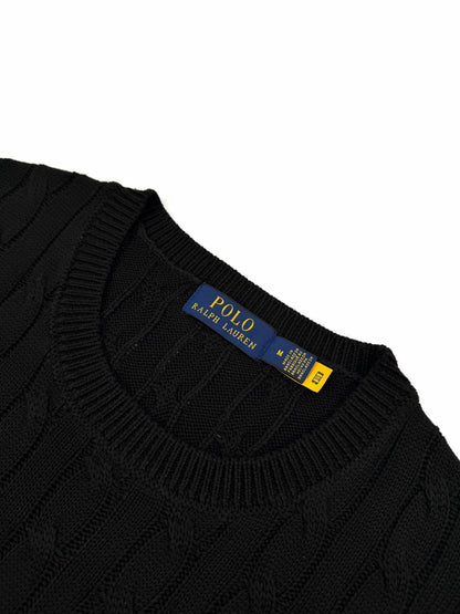 Ralph Lauren Cable-Knit Short-Sleeve Sweater