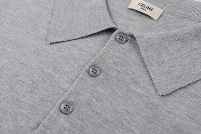 Celine Logo Embroidered Pullover Polo Shirt – 26SS