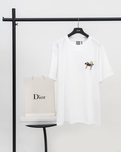 Dior Pony Embroidered Cotton T-Shirt