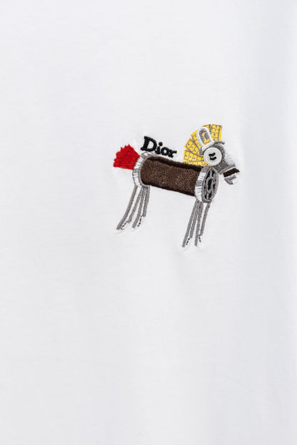 Dior Pony Embroidered Cotton T-Shirt