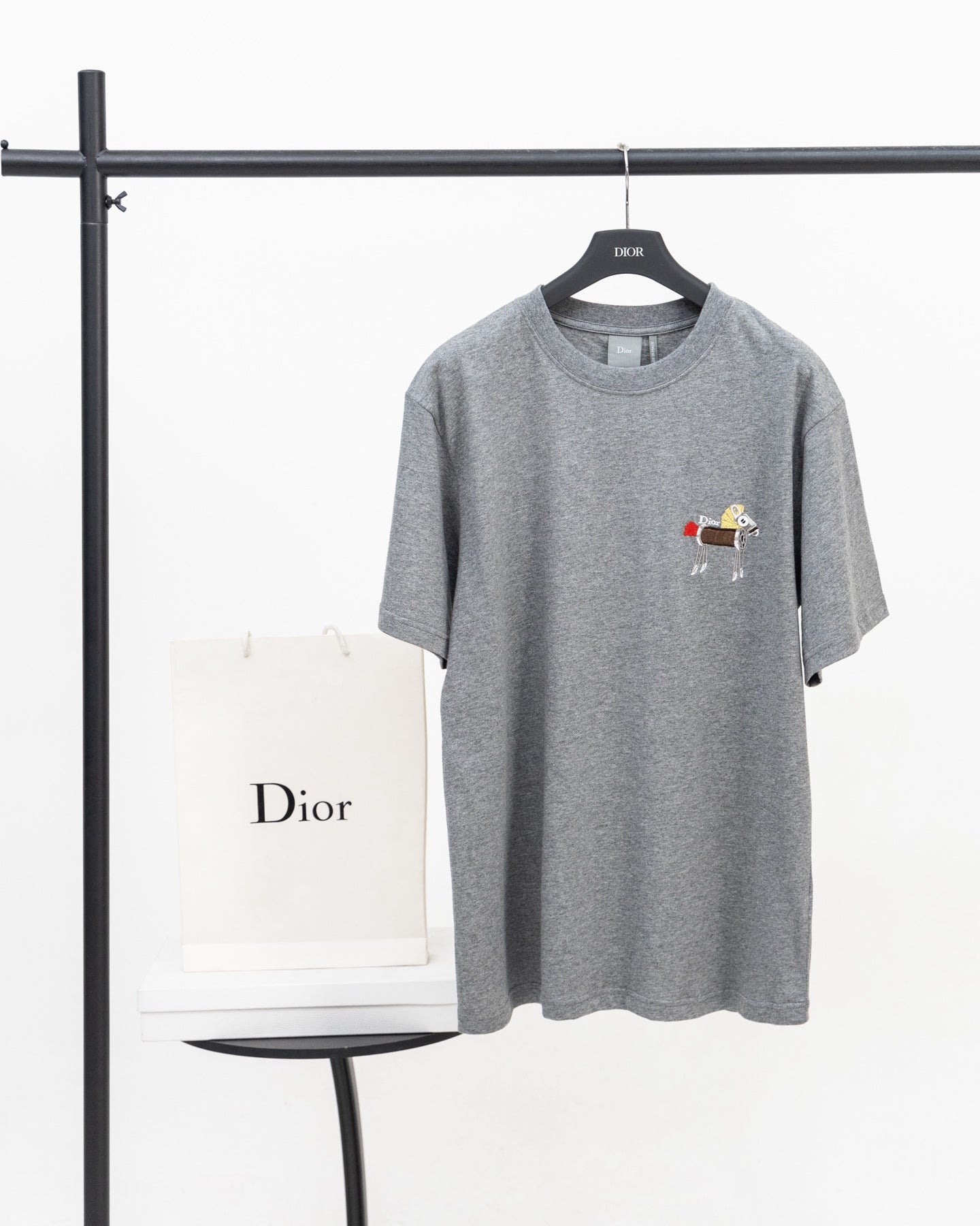Dior Pony Embroidered Cotton T-Shirt
