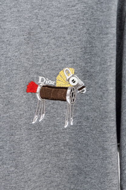 Dior Pony Embroidered Cotton T-Shirt