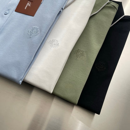 Loro Piana Embossed Embroidery Ice Silk Polo Shirt – 2026SS