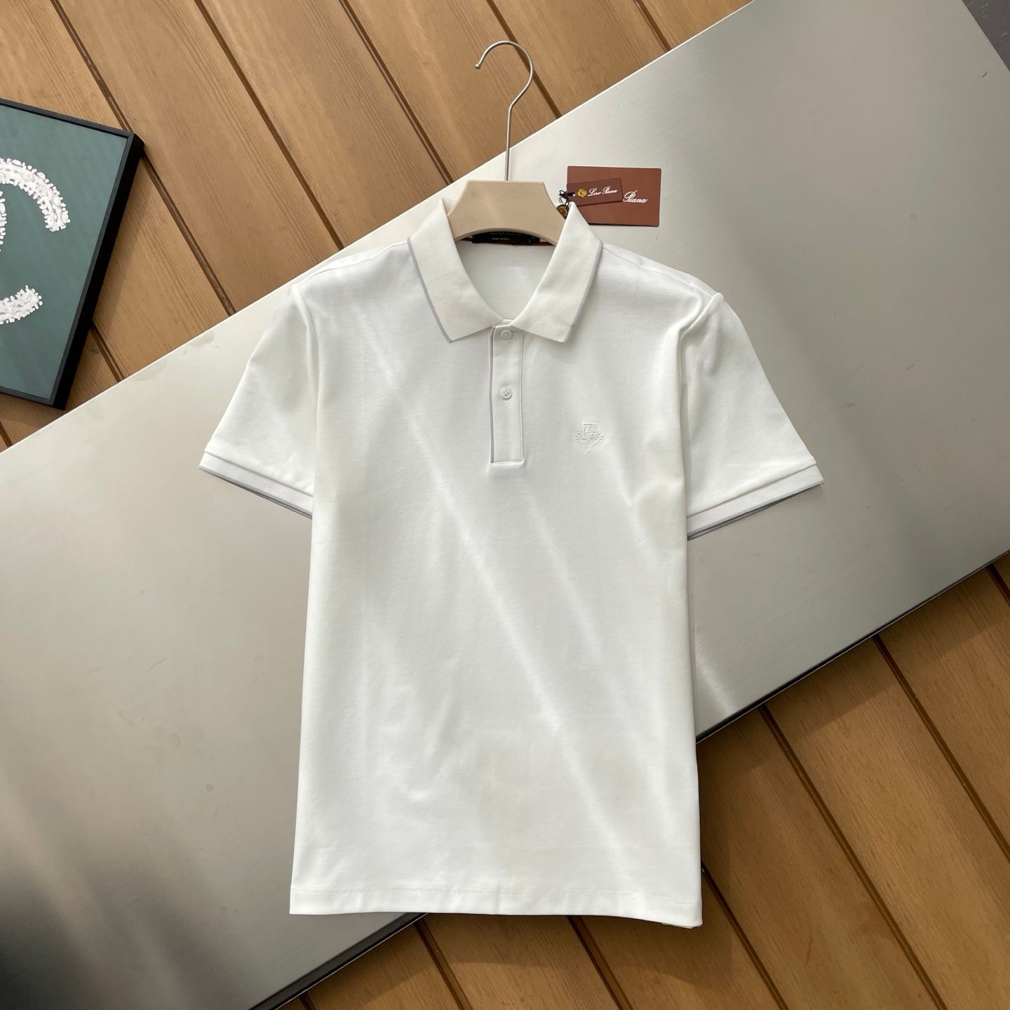 Loro Piana Embossed Embroidery Ice Silk Polo Shirt – 2026SS